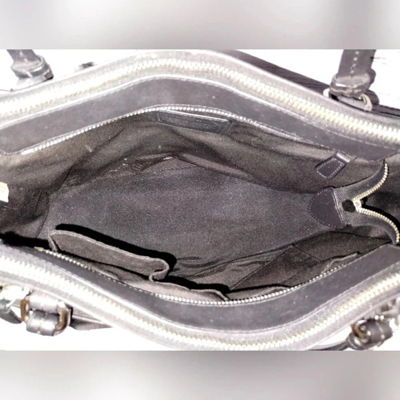 Coach Peyton Jordan Double Zip Carryall Shoulder Bag‎ in Black Leather - Picture 10 of 16